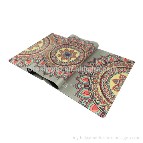 Factory Price Digital Custom Print Natural Rubber Suede Eco Yoga Mat
